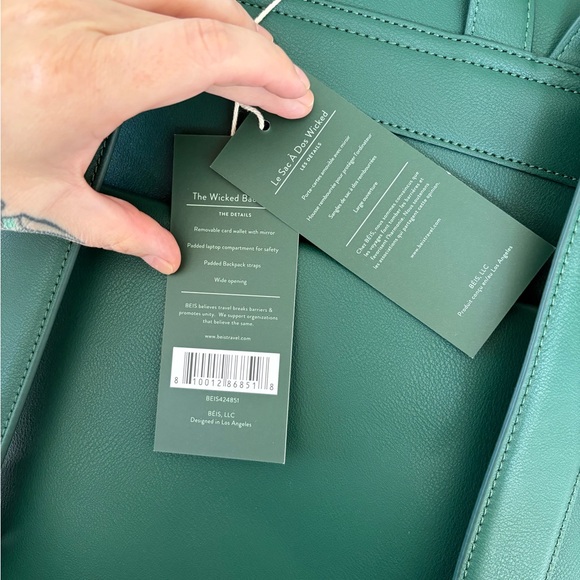 BEIS Wicked Elphaba Green Backpack - Picture 7 of 12